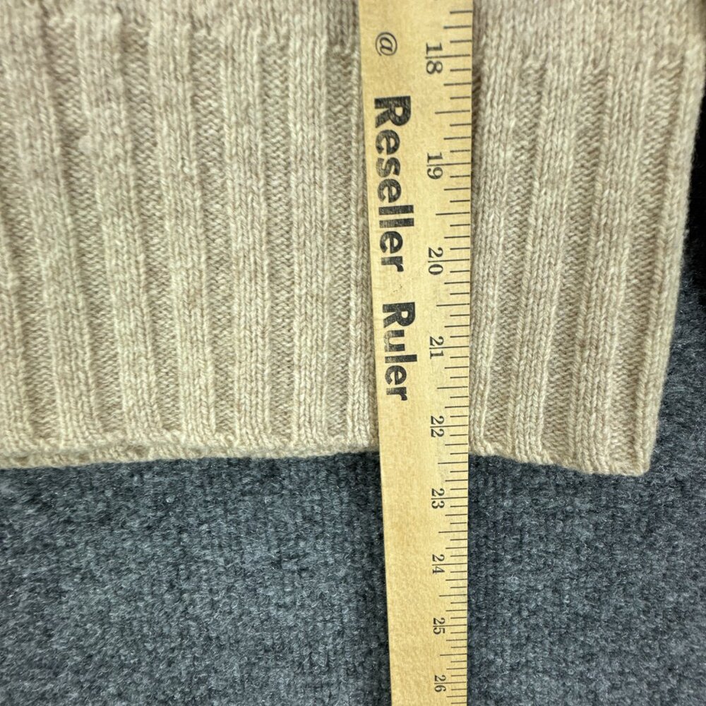 **SOLD**Vtg J Crew Sweater Womens Large Wool Turtleneck Cropped Beige - Picture 10 of 15